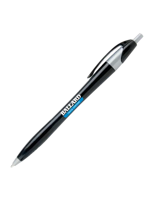 Novella Black/Silver Corporate Pen - Blue Ink w/Ballard Truck Centers Logo
