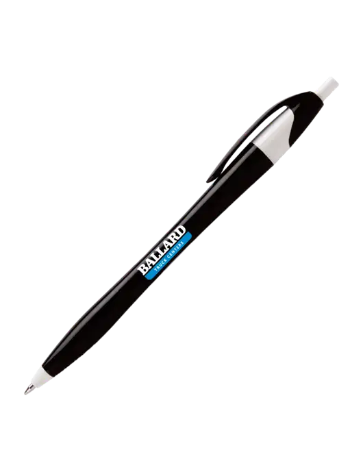 Novella Black/White Executive Pen - Blue Ink w/Ballard Truck Centers Logo
