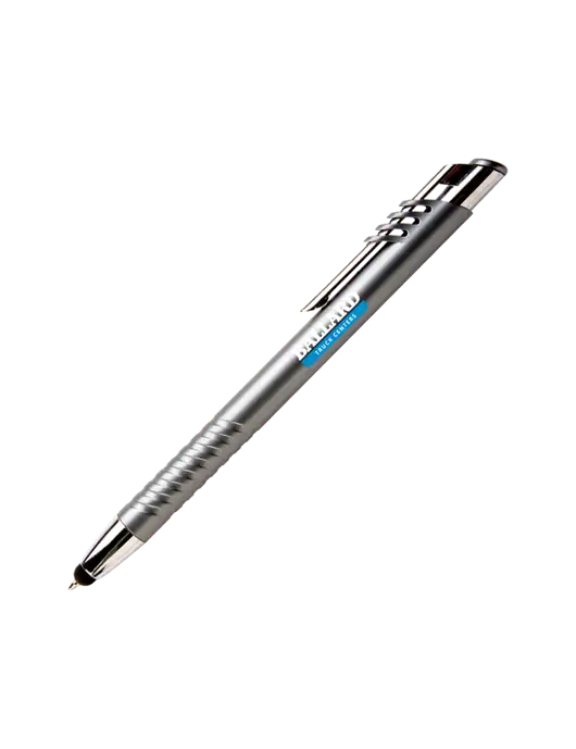 Schirhart Grey Stylus Pen - Blue Ink w/Ballard Truck Centers Logo
