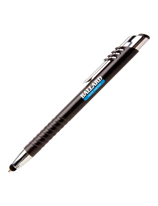 Schirhart Black Stylus Pen - Blue Ink w/Ballard Truck Centers Logo