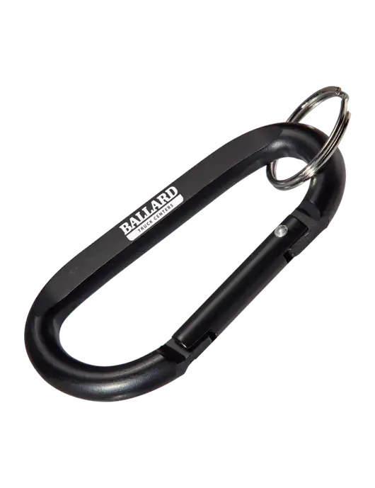 Black Carabiner & Key Ring w/Ballard Truck Centers Logo