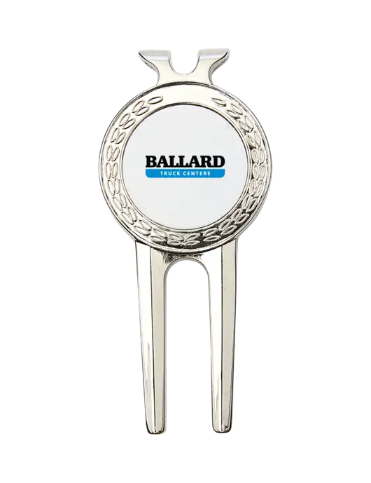 Silver Divot Tool, 1.5 x 3 w/Ballard Truck Centers Logo