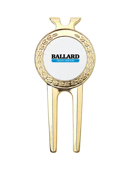 Gold Divot Tool, 1.5 x 3 w/Ballard Truck Centers Logo