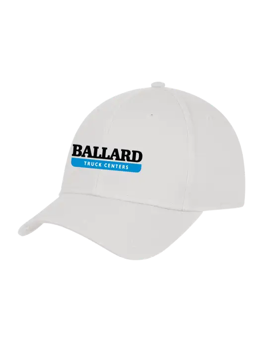 White Structured Cap Hook & Loop w/Ballard Truck Centers Logo