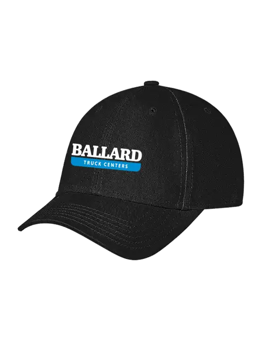 Black Structured Soft Snap Closure Hook & Loop Cap w/Ballard Truck Centers Logo