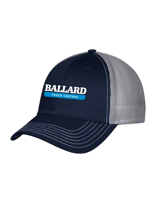 Navy & Grey Mesh Trucker Cap Snap Back w/Ballard Truck Centers Logo