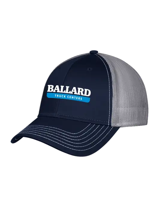 Navy/Grey Mesh Trucker Cap Snap Back w/Ballard Truck Centers Logo
