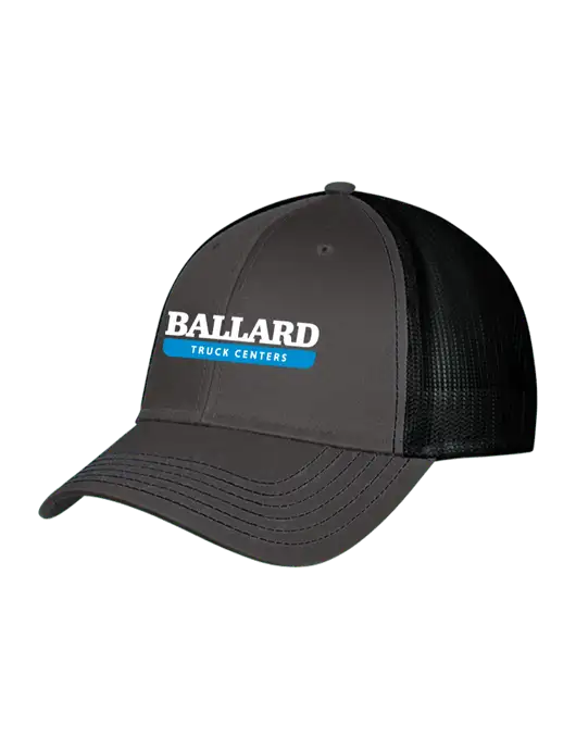 Charcoal & Black Mesh Trucker Cap Snap Back w/Ballard Truck Centers Logo