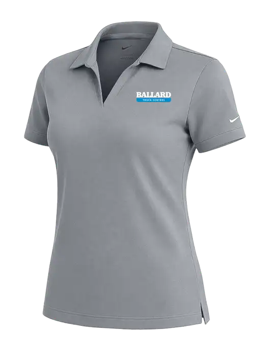 NIKE Medium Grey Womens Dri-Fit Micro Pique Polo w/Ballard Truck Centers Logo