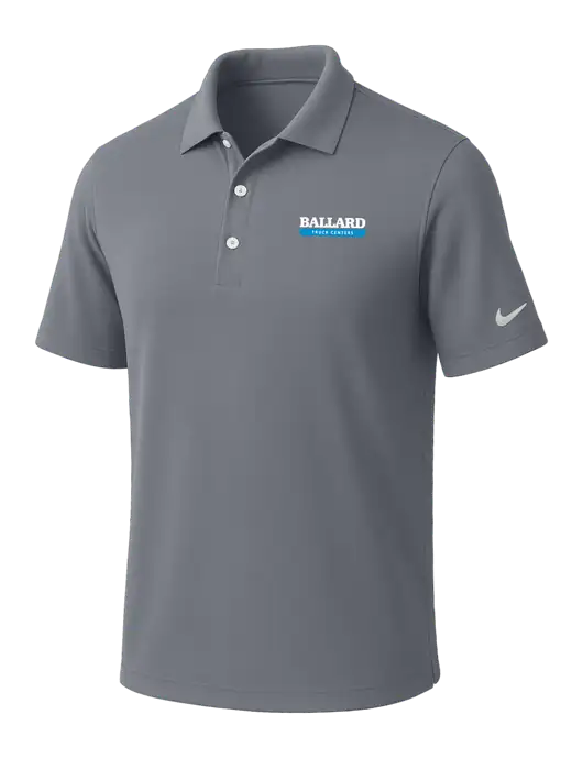 NIKE Medium Grey Dri-Fit Micro Pique Polo w/Ballard Truck Centers Logo