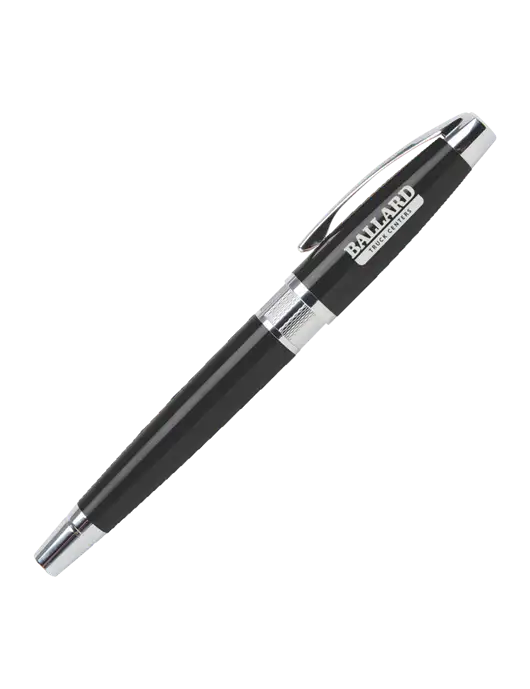 Masscotti Black Rollerball Pen - Black Ink w/Ballard Truck Centers Logo