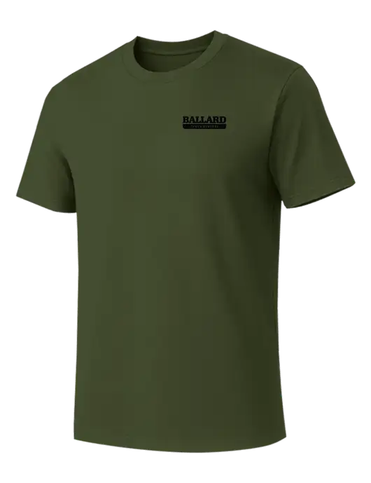 Allmade Dark Olive Green Organic Cotton Tee w/Ballard Truck Centers Logo