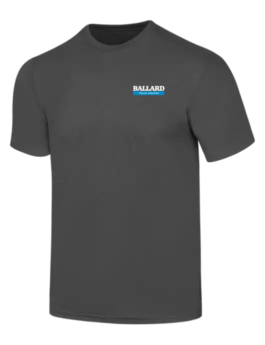 Simply Soft Charcoal 4.5oz  Poly/Combed Ring Spun Cotton T-Shirt w/Ballard Truck Centers Logo