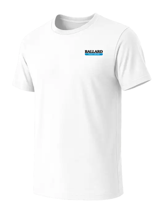 BELLA+CANVAS White Blend CVC Short Sleeve Tee w/Ballard Truck Centers Logo