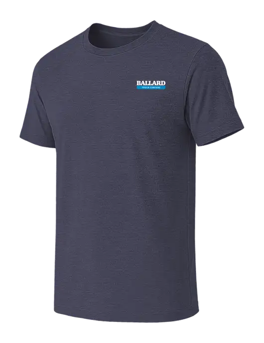 BELLA+CANVAS Heather Navy CVC Short Sleeve Tee w/Ballard Truck Centers Logo