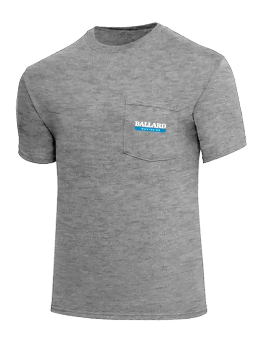 Core Blend Medium Grey Heather Pocket T-Shirt w/Ballard Truck Centers Logo