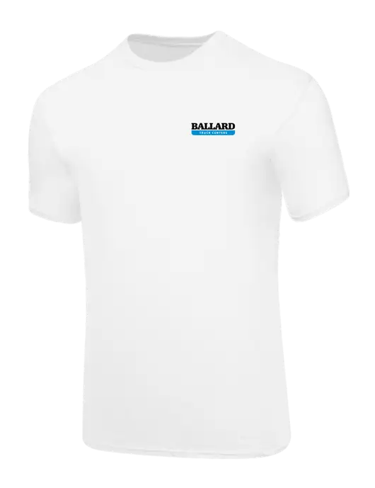 Core Blend White T-Shirt w/Ballard Truck Centers Logo