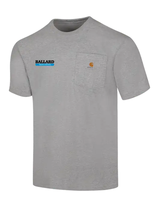 Carhartt Workwear Light Grey Heather Pocket Short Sleeve T-Shirt w/Ballard Truck Centers Logo