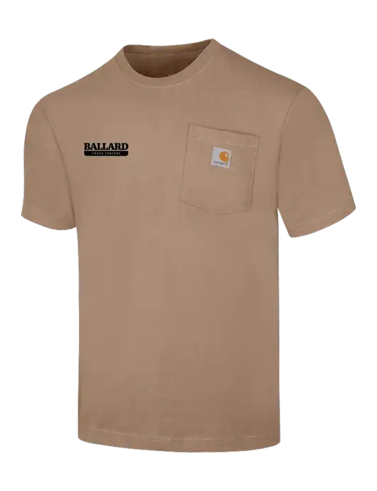 Carhartt Workwear Dark Tan Pocket Short Sleeve T-Shirt w/Ballard Truck Centers Logo