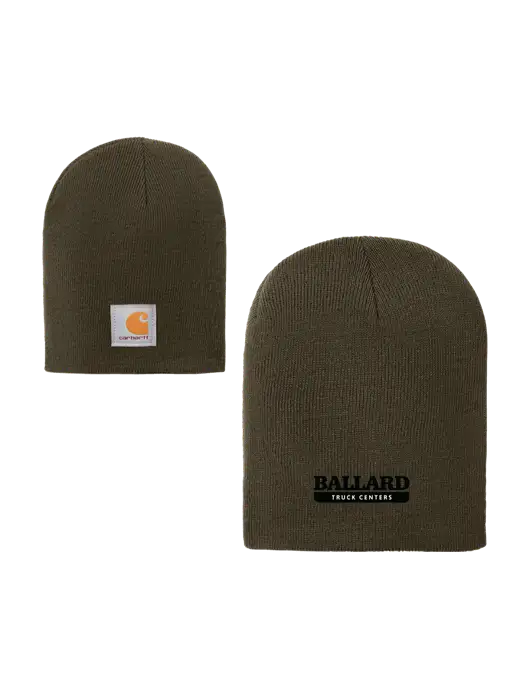 Carhartt Dark Olive Green Acrylic Knit Hat w/Ballard Truck Centers Logo