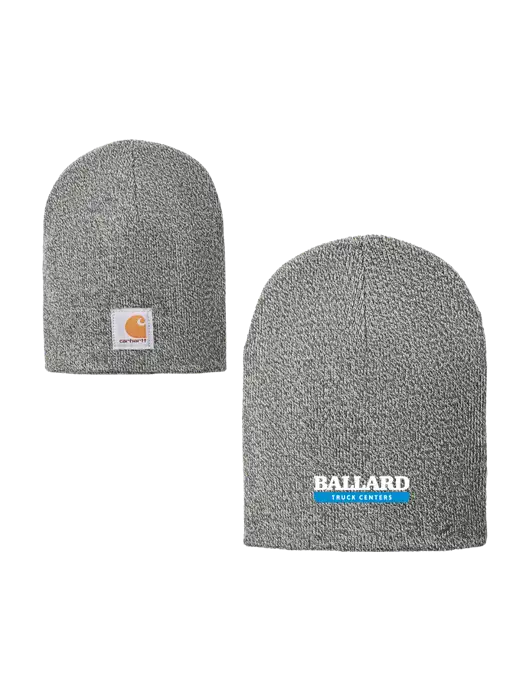 Carhartt Medium Grey Heather Acrylic Knit Hat w/Ballard Truck Centers Logo