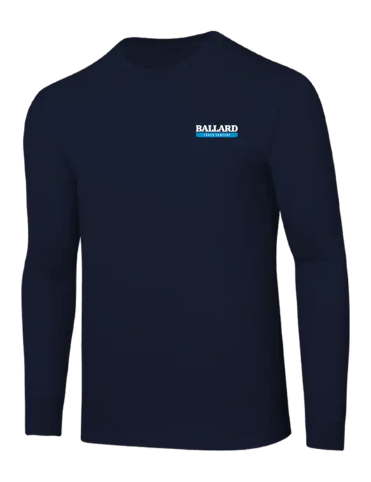 Core Blend Navy Long Sleeve Tee w/Ballard Truck Centers Logo