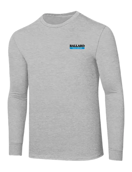 Core Blend Light Grey Heather Long Sleeve Tee w/Ballard Truck Centers Logo