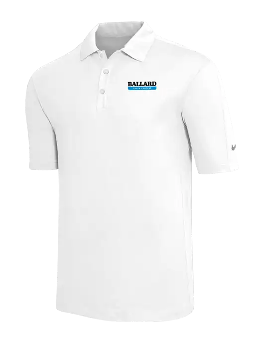 Nike White Tech Sport Dri-FIT Polo w/Ballard Truck Centers Logo