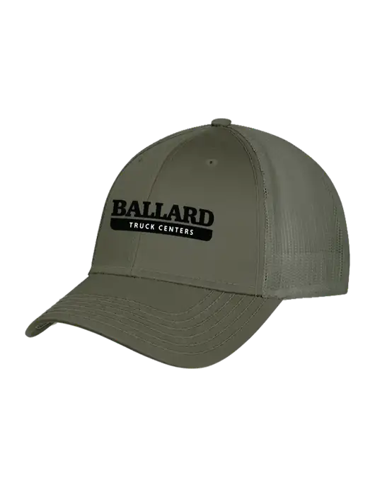 Olive Green Mesh Trucker Cap Snap Back w/Ballard Truck Centers Logo
