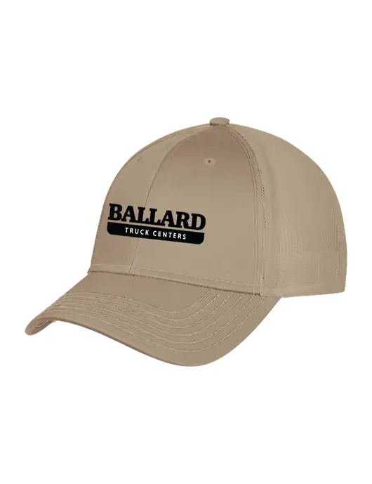Khaki Mesh Trucker Cap Snap Back w/Ballard Truck Centers Logo
