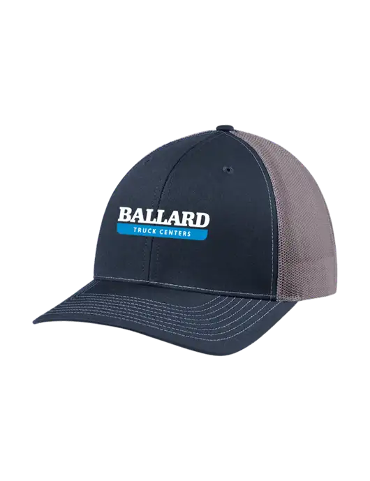 Richardson Adjustable Snapback Original 112 Trucker Cap Navy w/Charcoal Mesh w/Ballard Truck Centers Logo