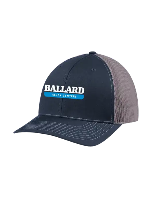 Richardson Adjustable Snapback Original 112 Trucker Cap Navy w/Charcoal Mesh w/Ballard Truck Centers Logo