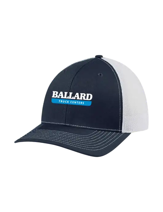 Richardson Adjustable Snapback Original 112 Trucker Cap Navy w/White Mesh w/Ballard Truck Centers Logo