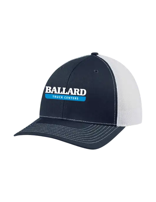 Richardson Adjustable Snapback Original 112 Trucker Cap Navy w/White Mesh w/Ballard Truck Centers Logo
