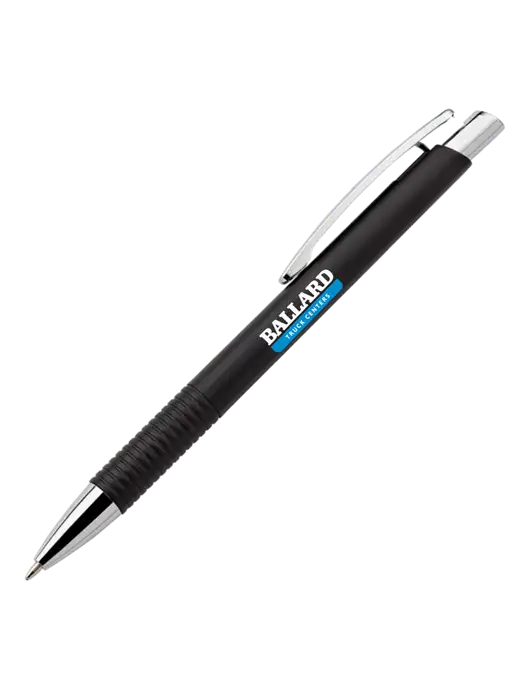 Malay Black Ballpoint Pen - Blue Ink w/Ballard Truck Centers Logo