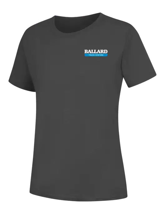 Womens Charcoal Core Blend Tee w/Ballard Truck Centers Logo
