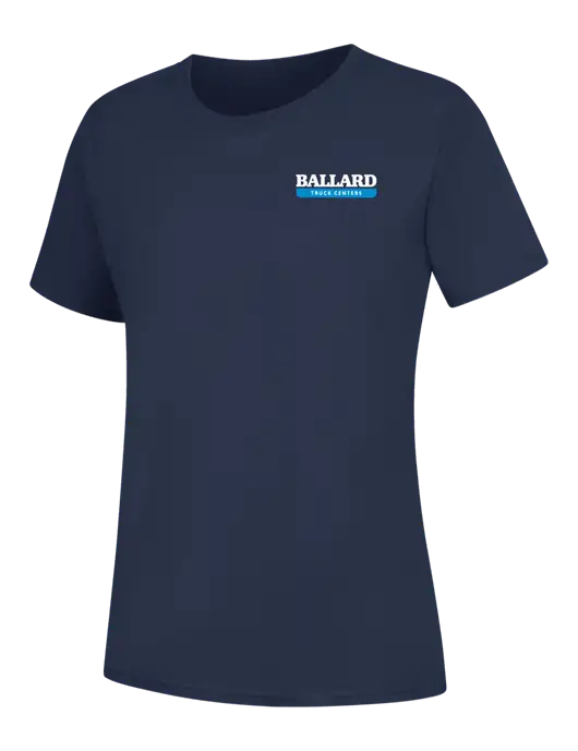 Womens Navy Core Blend Tee w/Ballard Truck Centers Logo