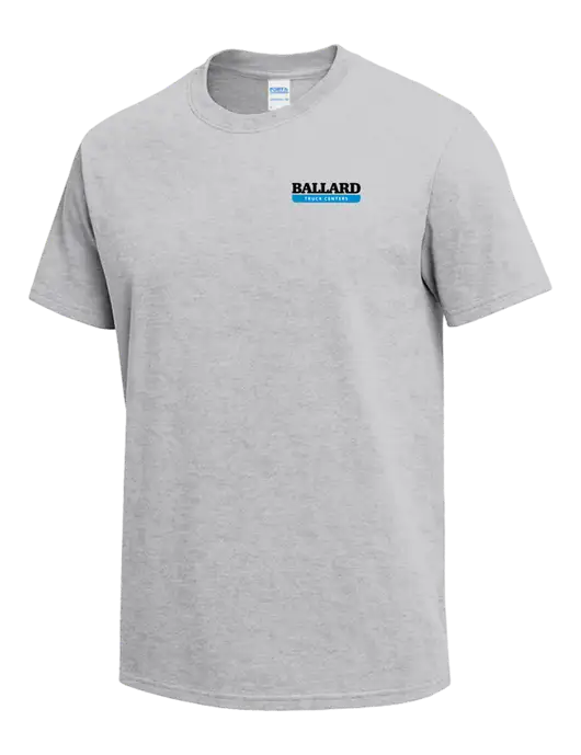 Light Grey Heather Heavyweight 6.1 oz T-Shirt w/Ballard Truck Centers Logo