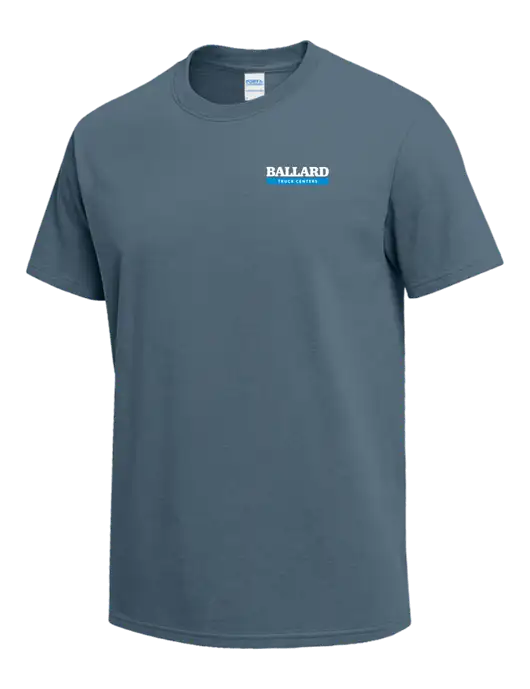 Slate Blue Heavyweight 6.1 oz T-Shirt w/Ballard Truck Centers Logo