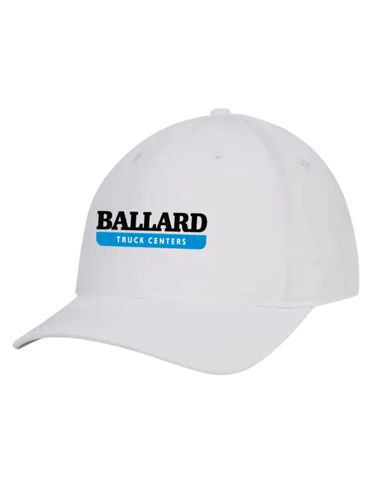 White Nylon Twill Performance Cap w/Ballard Truck Centers Logo