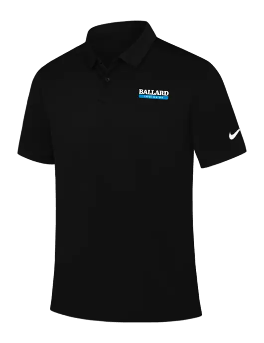 Nike Black Dry Essential Solid Polo w/Ballard Truck Centers Logo