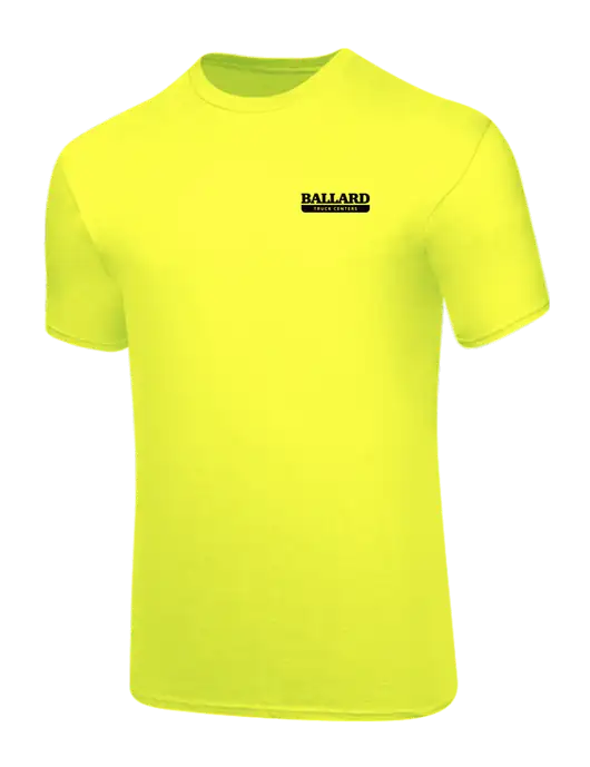 Core Blend Safety Yellow T-Shirt w/Ballard Truck Centers Logo