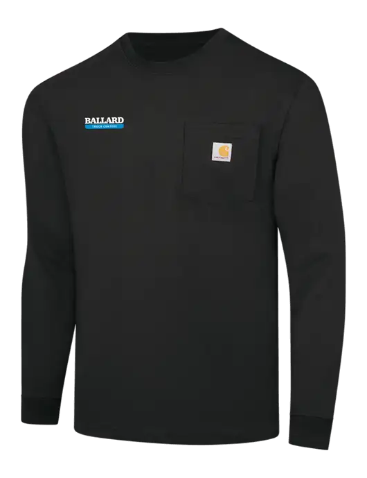 Carhartt Black Workwear Pocket Long Sleeve T-Shirt w/Ballard Truck Centers Logo