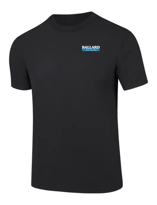 Comfort Colors 6.1 oz Black Heavyweight Ring Spun T-Shirt w/Ballard Truck Centers Logo