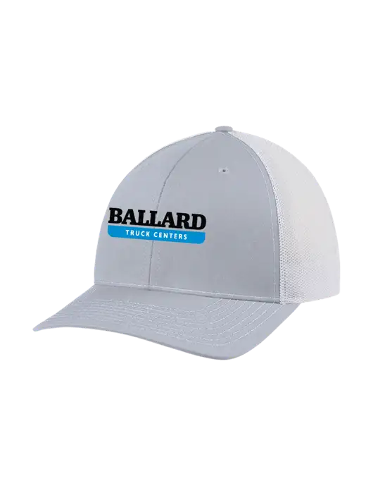 Richardson Adjustable Snapback Original 112 Trucker Cap Light Heather Grey w/White Mesh w/Ballard Truck Centers Logo