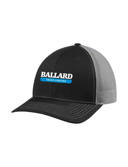 Richardson Adjustable Snapback Original 112 Trucker Cap Black w/Charcoal Mesh w/Ballard Truck Centers Logo