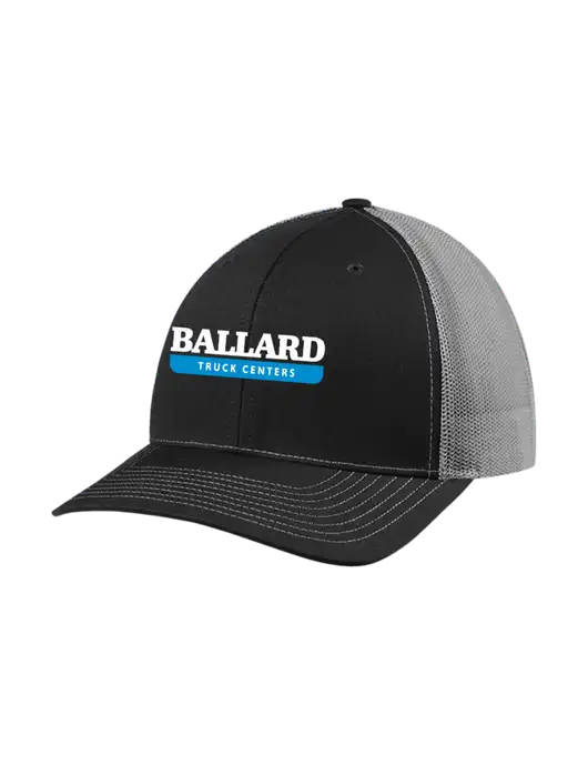 Richardson Adjustable Snapback Original 112 Trucker Cap Black w/Charcoal Mesh w/Ballard Truck Centers Logo