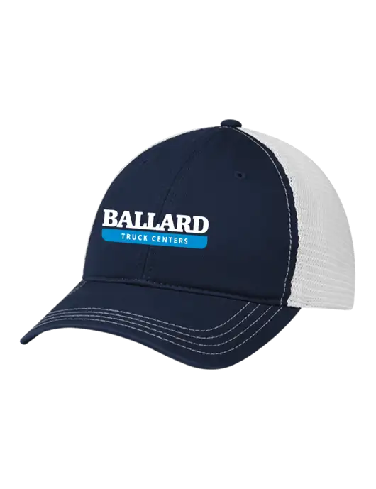 Richardson 111 Garment Washed Trucker Cap Navy w/White Mesh w/Ballard Truck Centers Logo