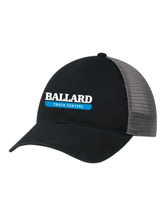 Richardson 111 Garment Washed Trucker Cap Black w/Charcoal Mesh w/Ballard Truck Centers Logo