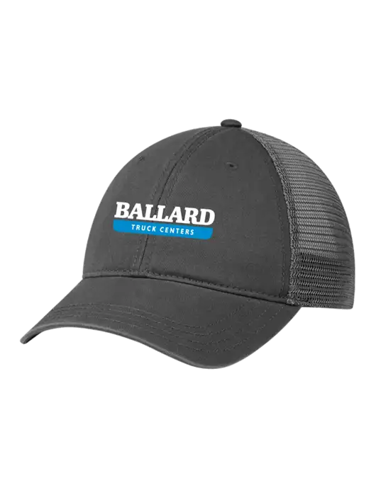 Richardson 111 Garment Washed Trucker Cap Charcoal w/Charcoal Mesh w/Ballard Truck Centers Logo